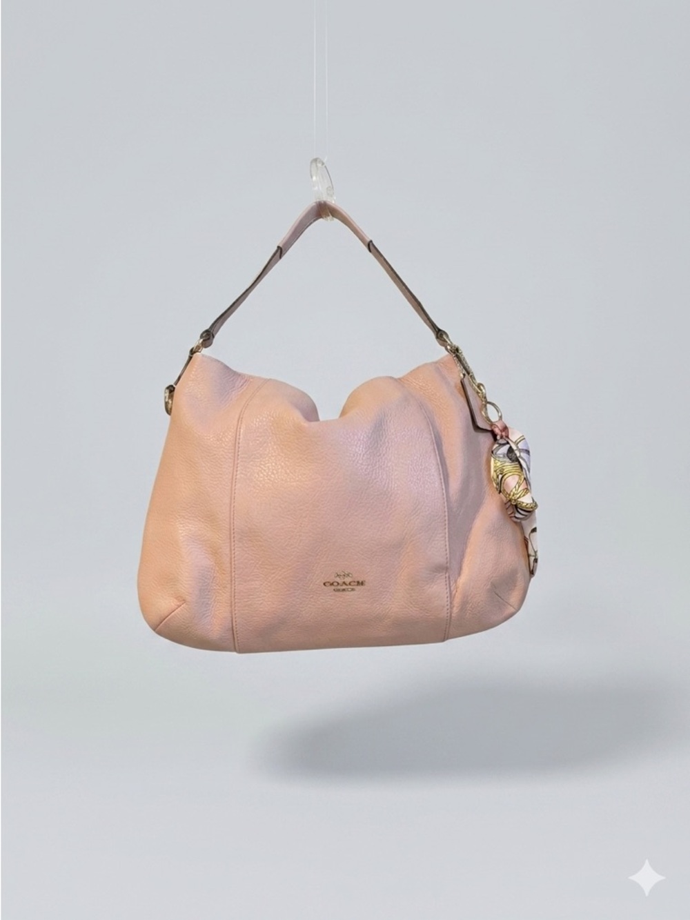 Coach Blush Pebble Leather Shoulder Hobo